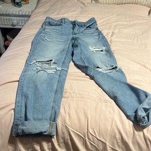 American Eagle Distressed Mom Jeans (high rise)